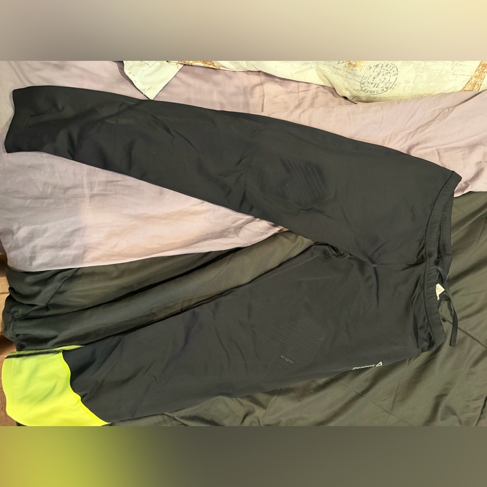 Women’s Black Active Jogger Pants with Neon Accent